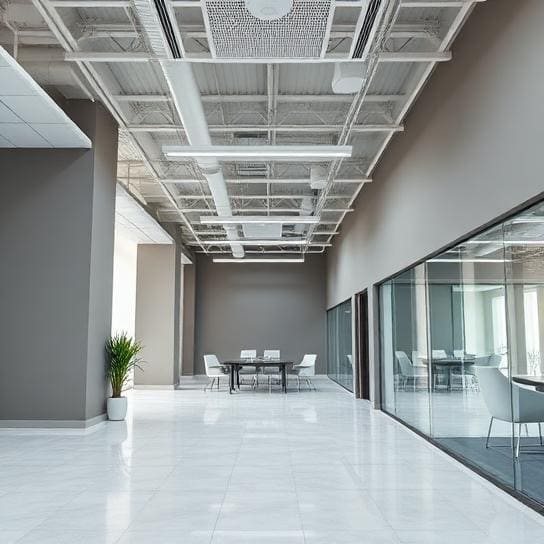 Commercial office space freshly painted